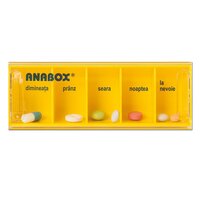 Organizator medicamente pentru utilizare zilnica, diferite culori, Anabox