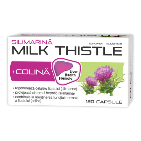 Silimarina + Colina Milk Thistle, 400 mg, 90 + 30 capsule, Zdrovit