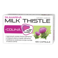 Silimarina + Colina Milk Thistle, 400 mg, 120 capsule, Zdrovit