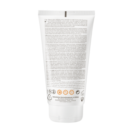 Crema pentru protectia solara a pielii atopice cu SPF 50+ Protect AD, 150 ml, A-Derma 584797