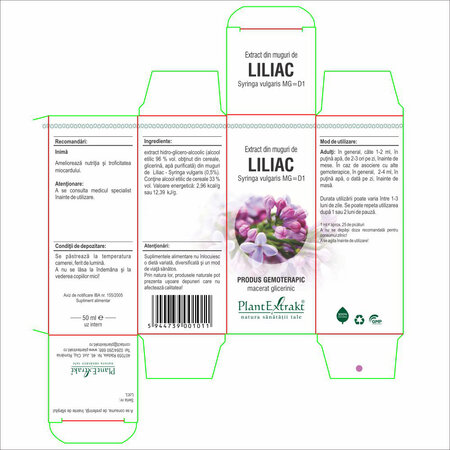 Extract din muguri de Liliac, 50 ml, Plant Extrakt 737133