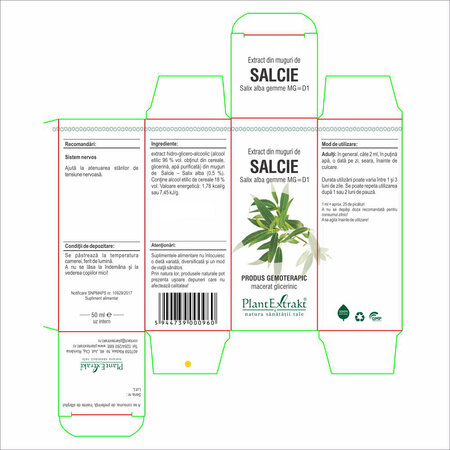 Extract din muguri de Salcie, 50 ml, Plant Extrakt 737299