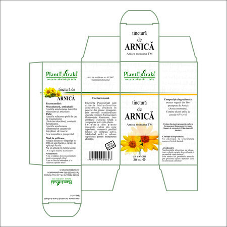 Tinctura de Arnica, 30 ml, Plant Extract 738379