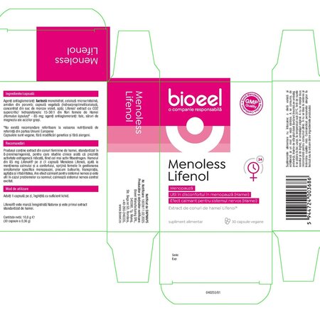 Menoless Lifenol, 30 capsule vegane, Bioeel 742041