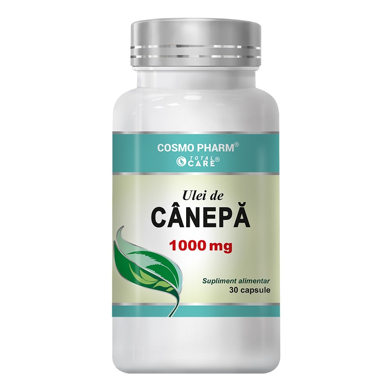 Ulei de canepa, 1000 mg, 30 capsule, Cosmopharm