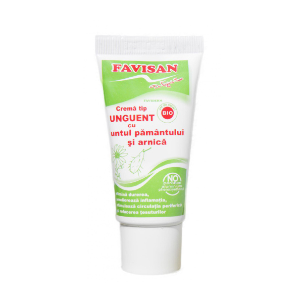 Crema tip unguent cu untul pamantului si arnica, 30 ml, Favisan, 30 ml, Favisan