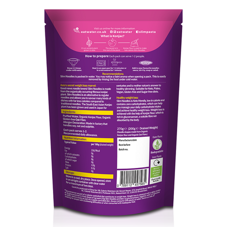 Taitei fara gluten din faina de konjac, 270 g, Slim Pasta 531688