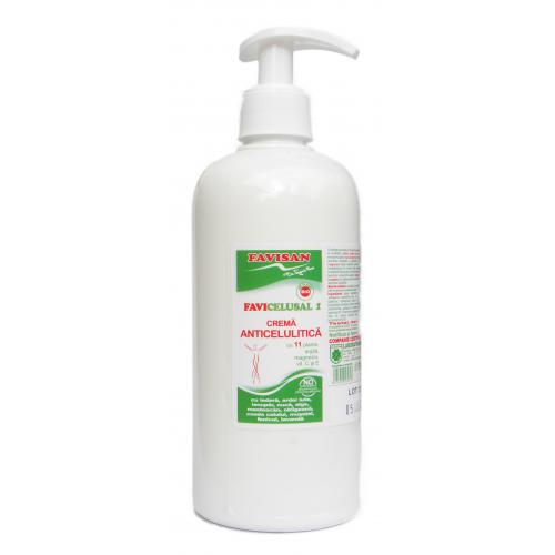 Crema anticelulitica cu 11 plante Favicelusal, 500 ml, Favisan