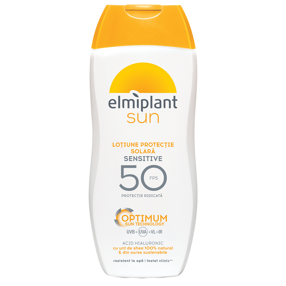 Lotiune cu SPF50+ Optimum Sun, 200 ml, Elmiplant