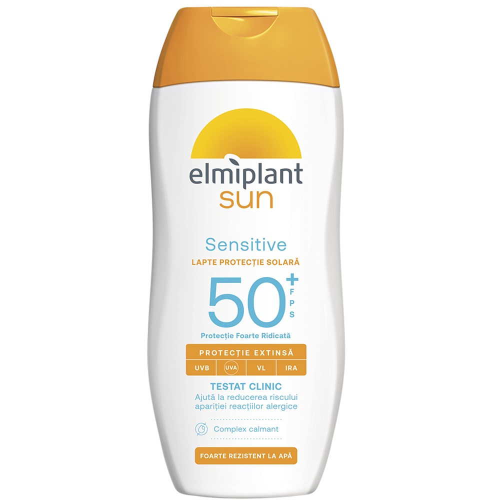 Lotiune cu protectie solara SPF 50+ Sensitive, 200 ml, Elmiplant Sun