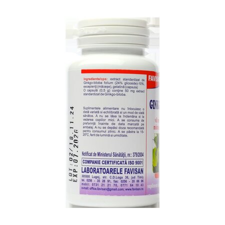 Ginkgo Biloba, 40 capsule, Favisan 674273