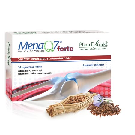 MenaQ7 forte Vitamina K2 naturala, 30 capsule, Plant Extrakt 734110