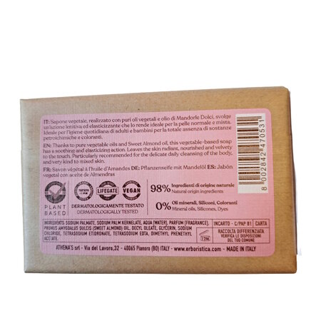 Sapun vegetal cu ulei de migdale dulci, 100 g, L’Erboristica 710776