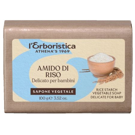 Sapun vegetal vegan cu amidon de orez, 100 g, L’Erboristica