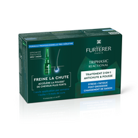 Set fiole anti-caderea parului 2 in 1 Triphasic Reactional, 12 fiole x 5 ml, Rene Furterer