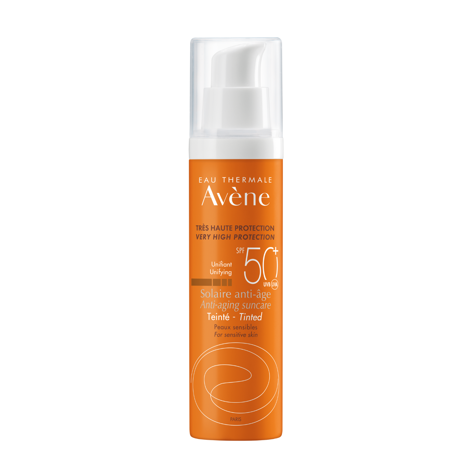 Crema nuantatoare anti-imbatranire pentru protectie solara cu SPF 50+, 50 ml, Avene