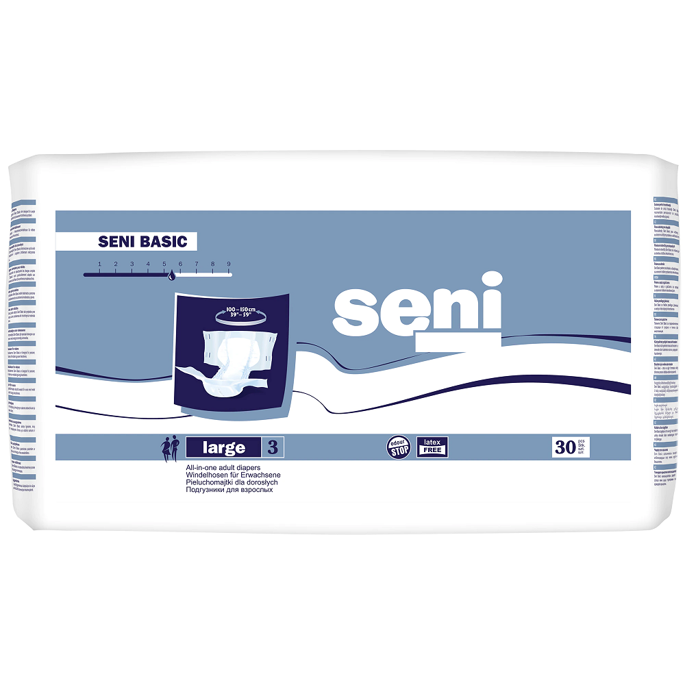 Scutece pentru adulti Seni Basic, Large, 30 bucati, Seni