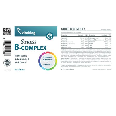 B-complex Stress, 60 tablete, VitaKing 704506