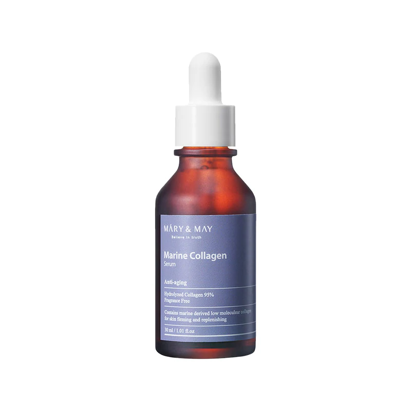 Serum vegan anti-age cu absorbtie rapida Marine Collagen, 30 ml, Mary and May