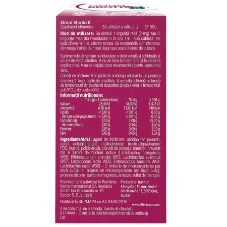 Omni Biotic 6, 60 g, Institut AllergoSan 720313