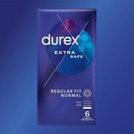 Prezervative Extra Safe, 6 bucati, Durex 606499