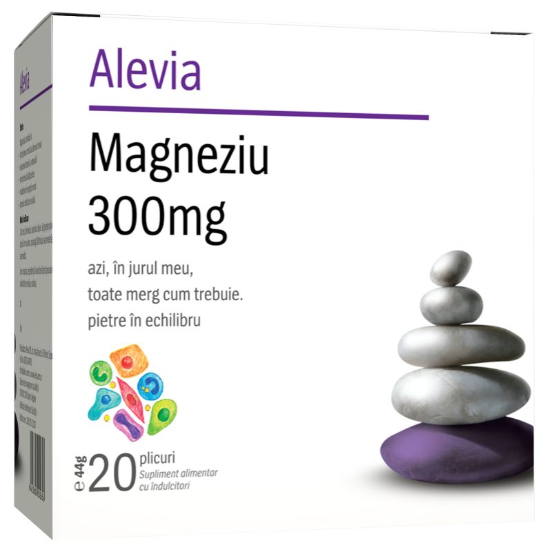 Magneziu 300mg, 20 plicuri, Alevia