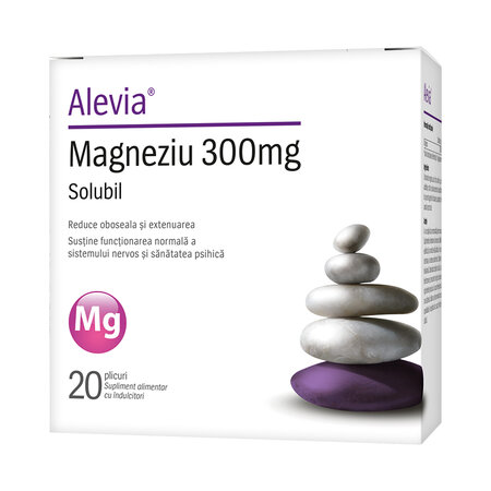 Magneziu solubil, 300 mg, 20 plicuri, Alevia 699160