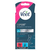 Benzi depilatoare cu ceara pentru fata Wax Strips Expert, 20 bucati, Veet