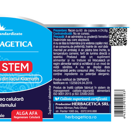 Afa Stem, 60 capsule, Herbagetica 688702
