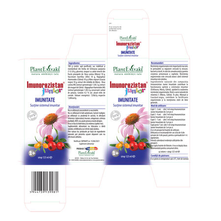 Imunorezistan Imunitate Junior, 125 ml, Plant Extrakt 734086