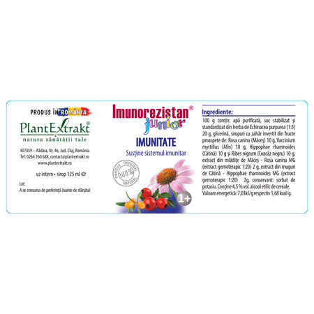 Imunorezistan Imunitate Junior, 125 ml, Plant Extrakt 734085