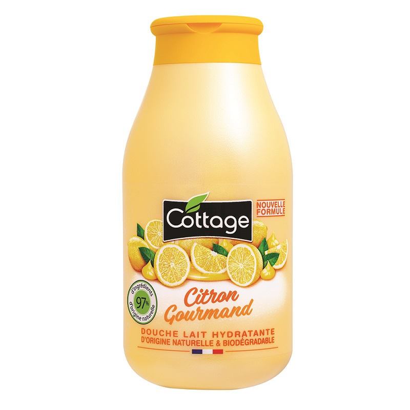 Gel de dus si lapte de baie Gourmet Lemon, 250 ml, Cottage