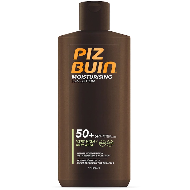 Lotiune hidratanta pentru protectie solara, SPF 50+, 200 ml, Piz Buin