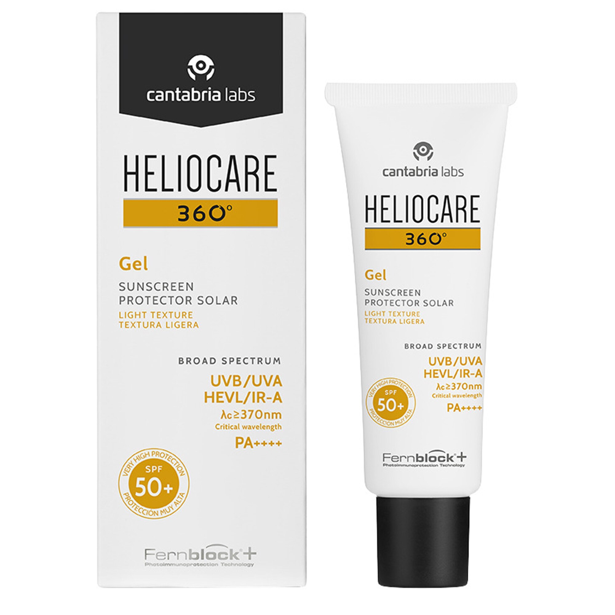 Gel cu pentru protectie solara cu SPF 50+ Heliocare 360, 50 ml, Cantabria Labs