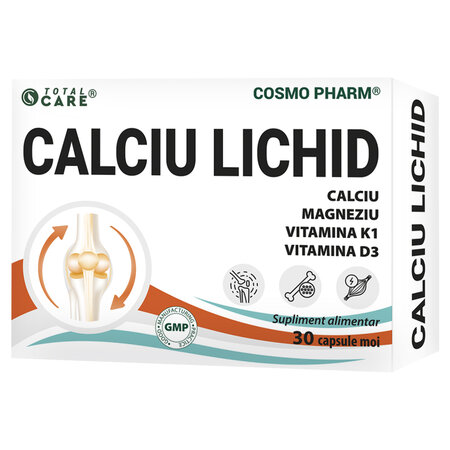 Calciu lichid, 30 capsule, Cosmopharm