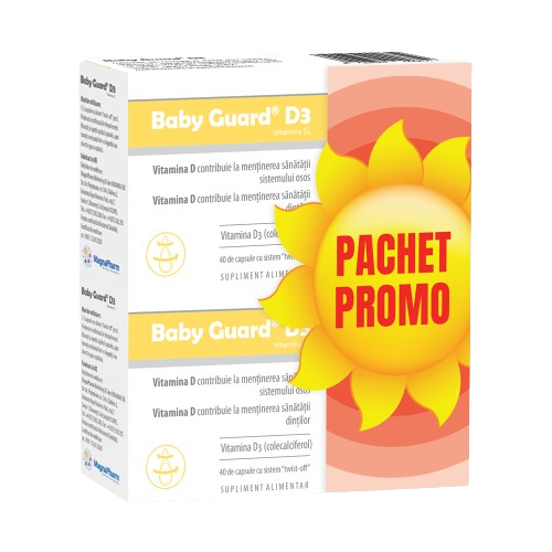 Pachet Baby Guard D3, 40+40 capsule, Elantis