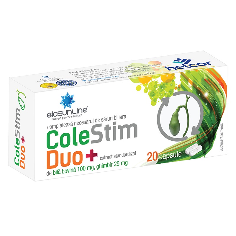 Colestim Duo Plus BioSunLine, 20 capsule, Helcor