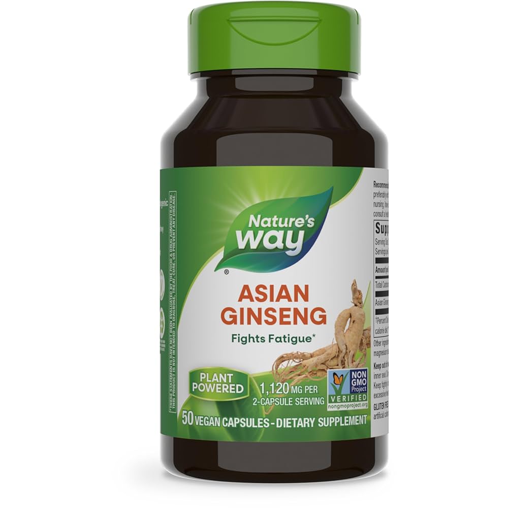 Asian Ginseng Nature's Way, 560 mg, 50 capsule, Secom