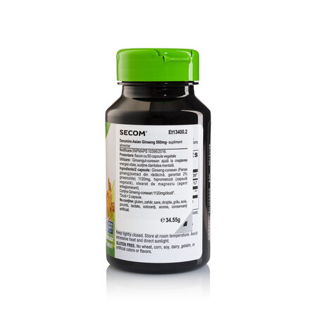 Asian Ginseng Nature's Way, 560 mg, 50 capsule, Secom 724231