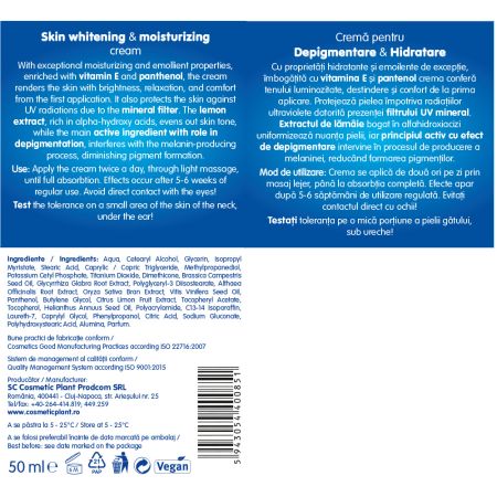 Crema pentru depigmentare si hidratare Me and Mom, 50 ml, Cosmetic Plant 712352