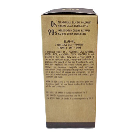 Ulei pentru barba cu 7 uleiuri vegetale Uomo, 30 ml, L'Erboristica 710857