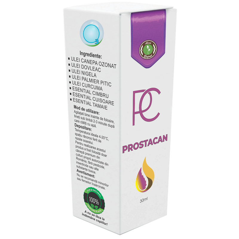 Ulei ayurvedic Prostacan, 30 ml, Alcos Bioprod