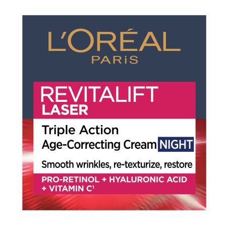 Crema antirid de noapte cu tripla actiune Revitalift Laser, 50 ml, Loreal 660547