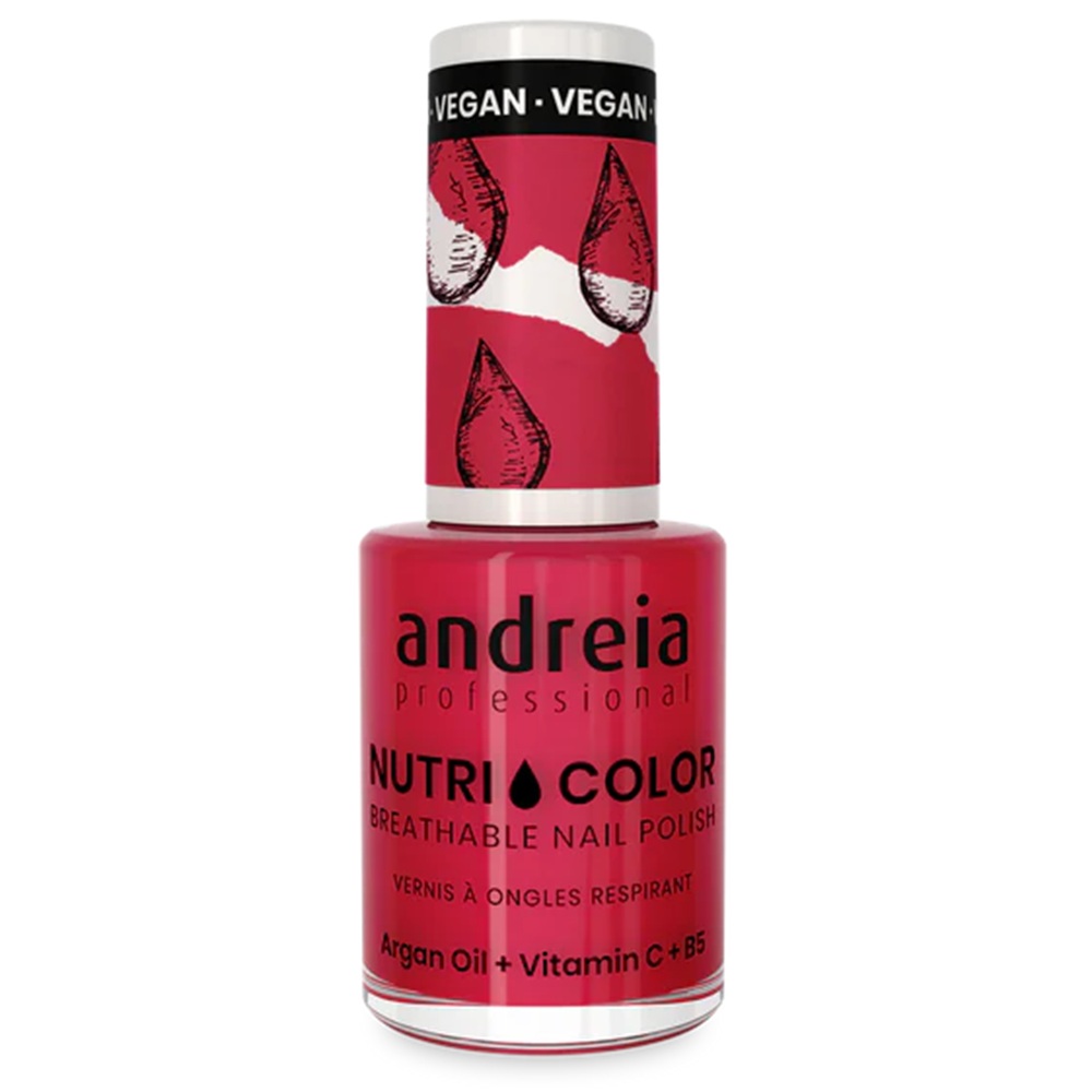 Lac de unghii Cherry Pink NutriColor, 10.5 ml, Andreia Professional