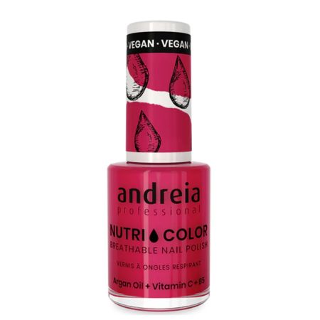 Lac de unghii Rosa Forte NutriColor, 10.5 ml, Andreia Professional