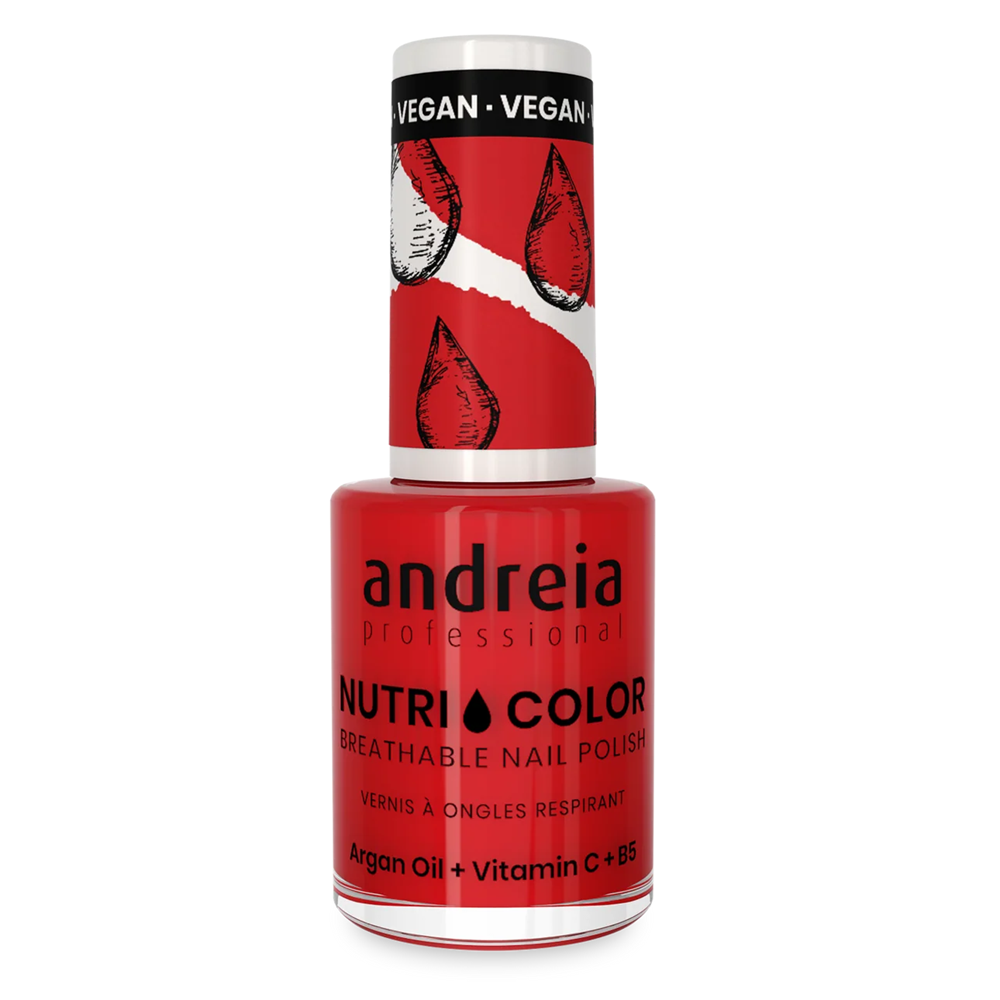 Lac de unghii Vivid Orange Red NutriColor, 10.5 ml, Andreia Professional