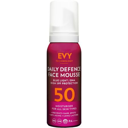 Spuma de fata cu SPF 50 Daily Defence Mousse, 75 ml, Evy