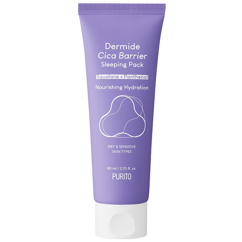 Crema vegana de noapte pentru fata Dermide Cica Barrier, 80 ml, Purito