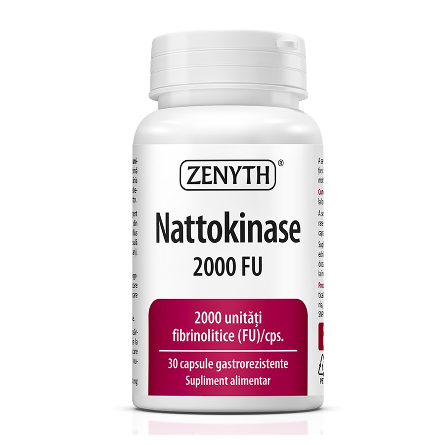 Nattokinase, 2000FU, 30 capsule gastrorezistente, Zenyth