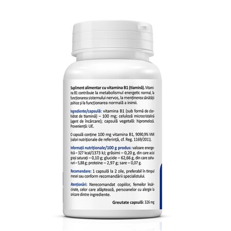 Vitamina B1, 60 capsule, Zenyth 619161